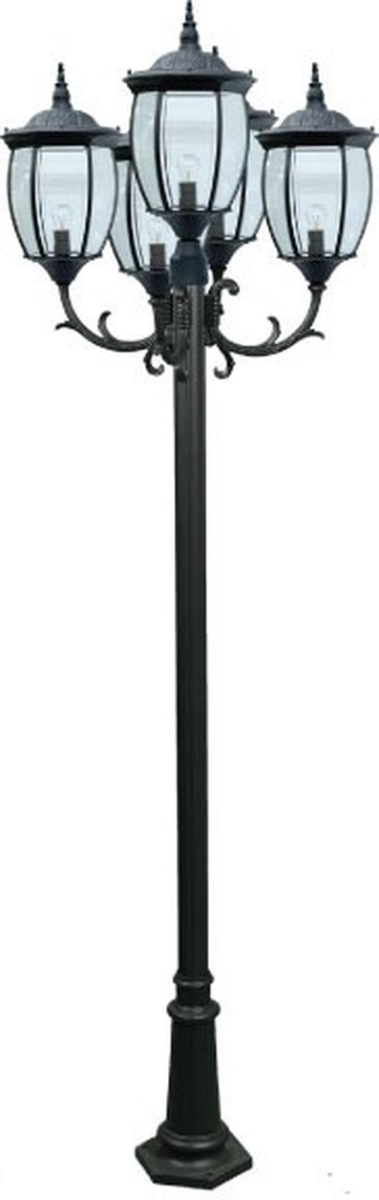 Picture of Dabmar Lighting GM1025-L30-30K-B 120V E26 5X LED 6W 30K Cast Aluminium 5 Post Top Light Fixture Pole Plus Base&#44; Black