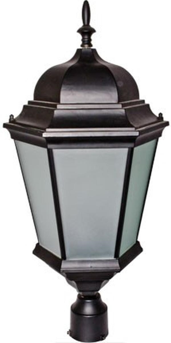 Outdoor Post Light - Black - 120V E26 - Durable Cast Aluminium Fixture