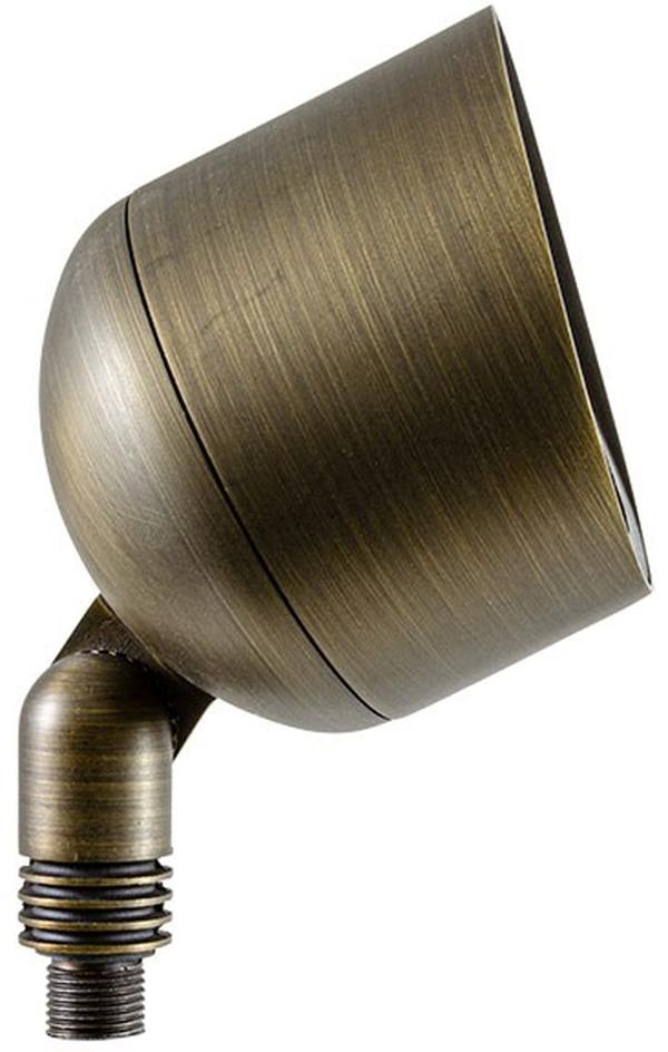 LV27-WBS 12V Screw Hood Cast Brass Spot Light, Weathered Brass