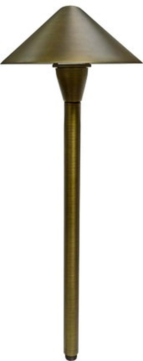LV36-L3-64K-WBS 12V G4 LED 3W 64K Cast Brass Cone Path Light, Weathered Brass