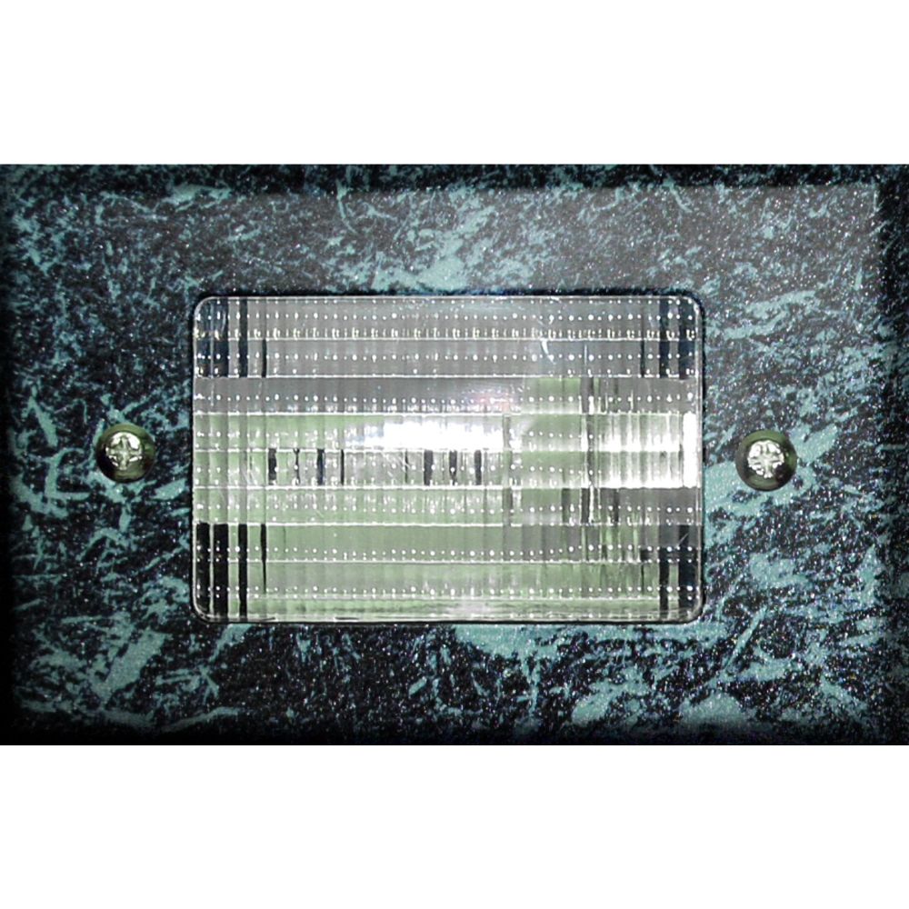 LV618-L3-AMB-VG 12V G4 LED 3W Amber Cast Aluminium Open Face Step Light, Verde Green