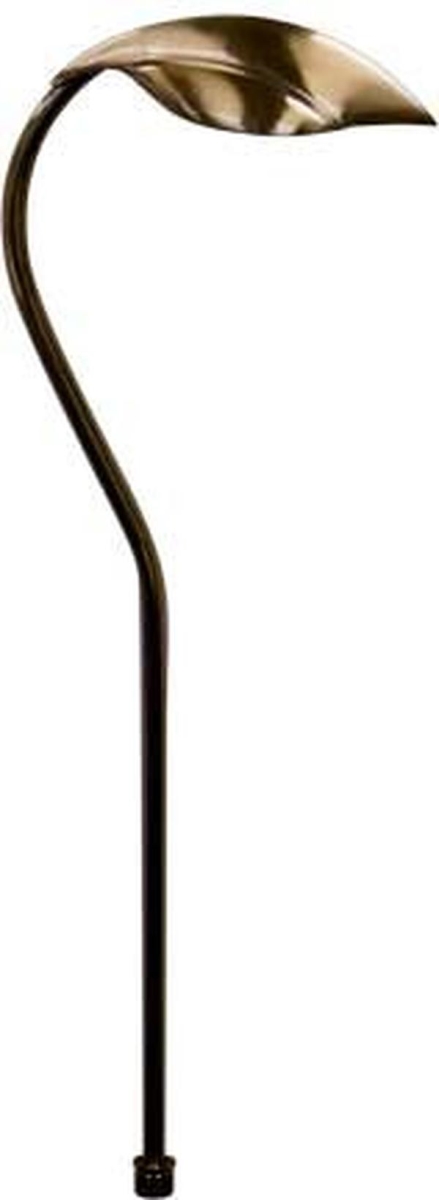 LV64-L3-64K-WBS 12V Bayonet LED 3W 64K Cast Brass Leaf Top Path Light, Weathered Brass