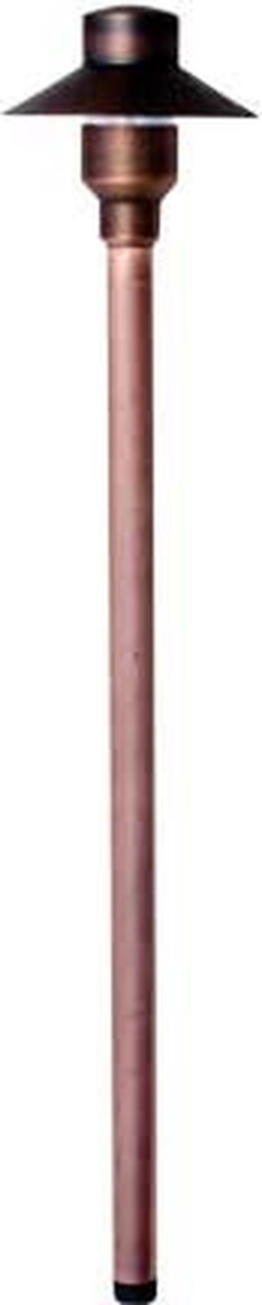 LV74-L3-AMB-ABZ 12V G4 LED 3W Amber Cast Brass Small Top Path Light, Antique Bronze