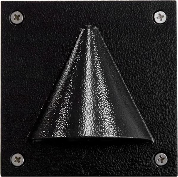 LV607-L3-AMB-B 12V G4 LED 3W Amber Cast Aluminium Cone Step Light, Black