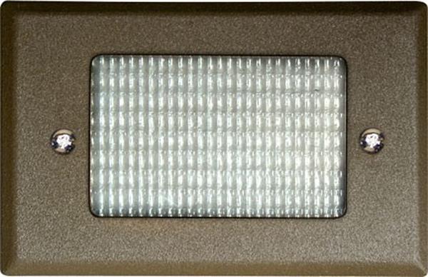LV618-L3-AMB-BZ 12V G4 LED 3W Amber Cast Aluminium Open Face Step Light, Bronze