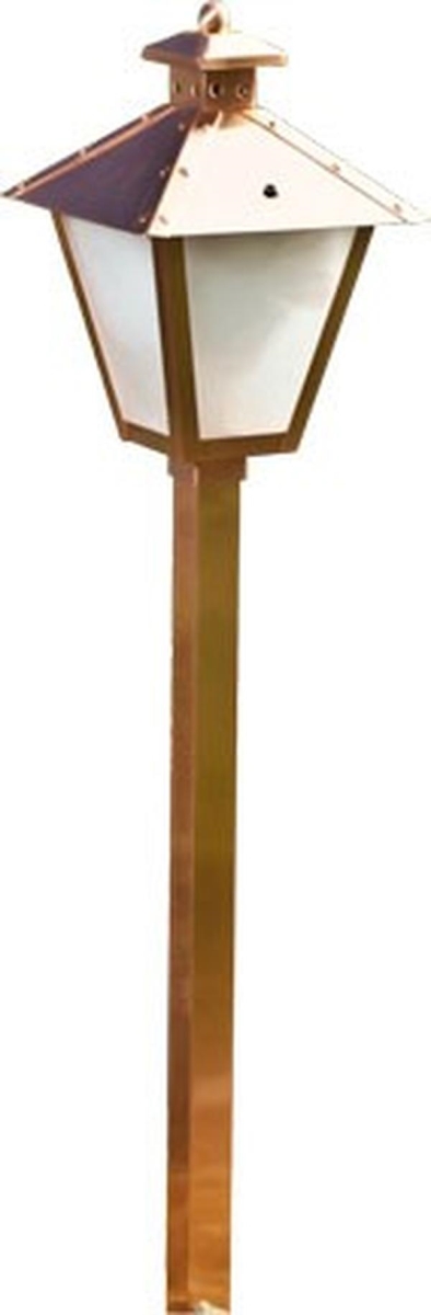 LV82-L3-AMB-CP 12V G4 3W Amber Cast Brass Post Lantern Path Light, Copper