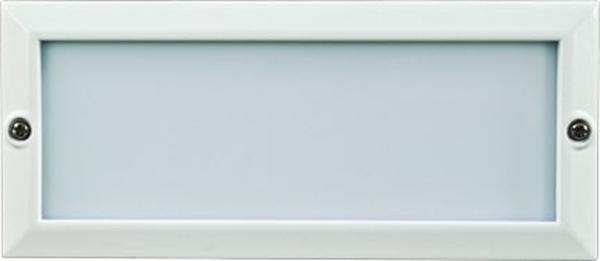 LV602-L6-AMB-W 12V G4 LED 2X 3W Amber Cast Aluminium Open Face Step Light, White