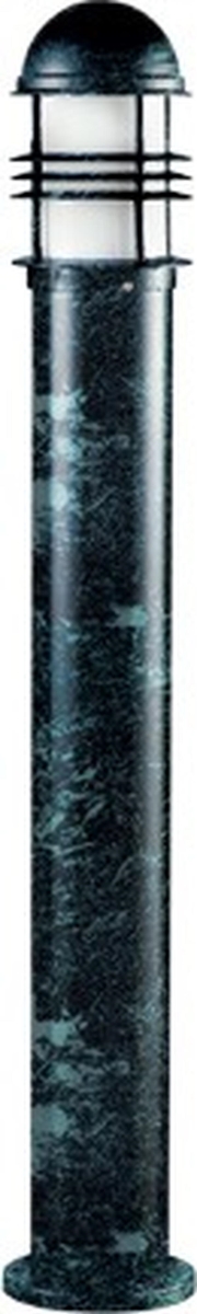 D3200-L6-60K-VG 120V E26 LED 6W 60K Powder Coated Cast Aluminium Open Cage Bollard Light, Verde Green