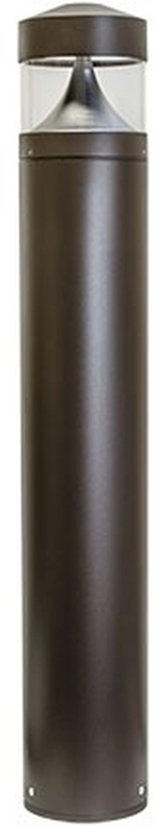 D860-LB20-40K-B 120V-277V LB 20W 40K Powder Coated Cast Aluminium Diffused Bollard Light, Black