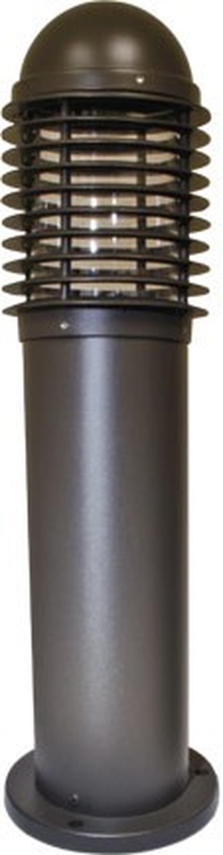 D3390-L6-60K-B 120V E26 LED 6W 60K Powder Coated Cast Aluminium Mini Caged Bollard Light, Black