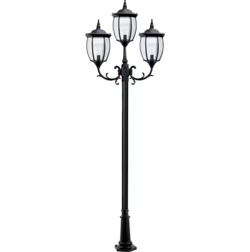 Picture of Dabmar Lighting GM1023-VG 120V E26 3X Cast Aluminium 3 Post Top Light Fixture Pole Plus Base&#44; Verde Green