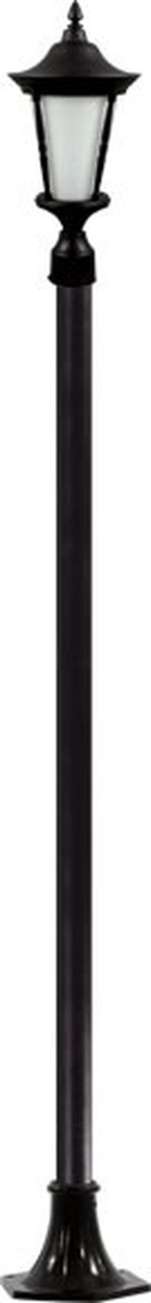 GM1121-L6-30K-B 120V E26 LED 6W 30K Cast Aluminium 1 Post Top Light Fixture Pole Plus Base, Black