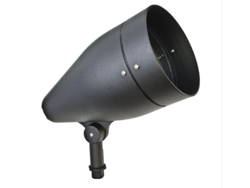 DPR38-B-GL 120V E26 Powder Coated Cast Aluminium Spot Light, Black