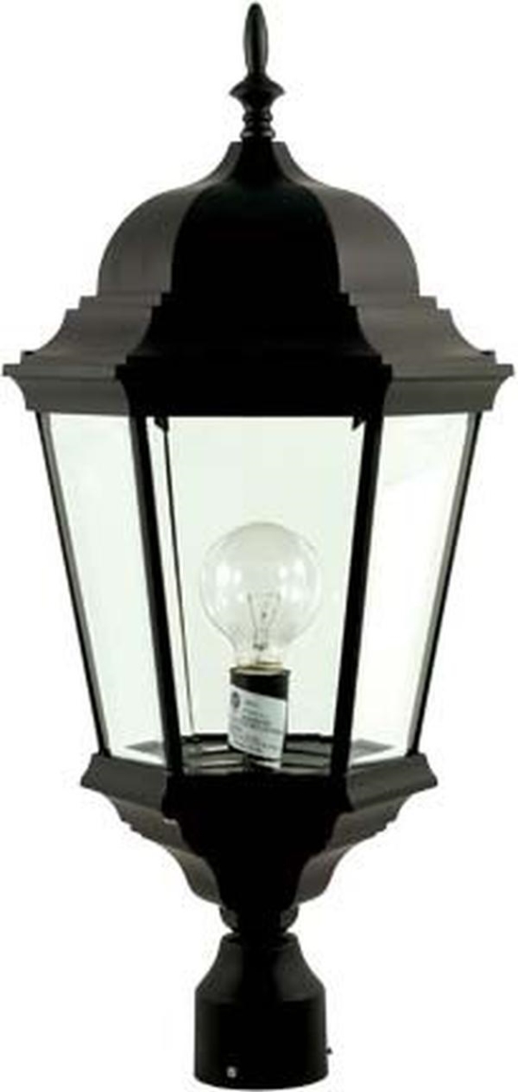 LED Post Light Fixture - Black - 20W - 5000K Brightness