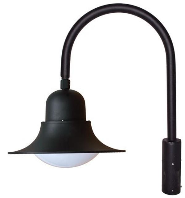 LED Post Light Fixture - Black - 20W - Industrial Style