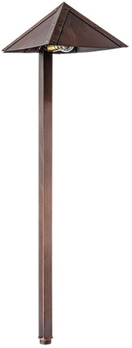 LV45-L3-64K-ABZ 12V G4 LED 3W 64K Cast Brass Pyramid Path Light, Antique Bronze