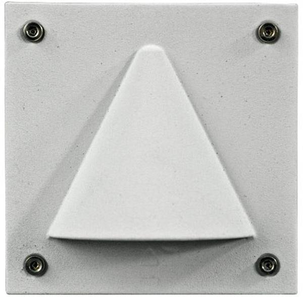 LV607-L3-AMB-W 12V G4 LED 3W Amber Cast Aluminium Cone Step Light, White