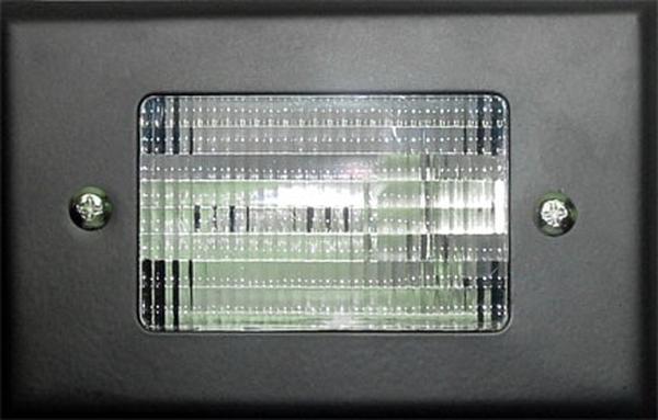 LV618-L3-AMB-B 12V G4 LED 3W Amber Cast Aluminium Open Face Step Light, Black