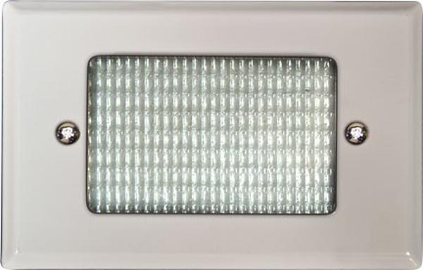LV618-L3-AMB-W 12V G4 LED 3W Amber Cast Aluminium Open Face Step Light, White