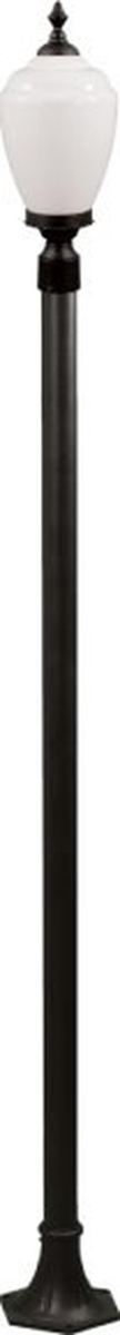 GM2851-B 120V E26 Cast Aluminium 1 Post Top Light Fixture Pole Plus Base, Black