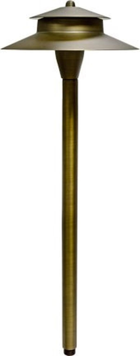 LV35-WBS 12V G4 Cast Brass Large Top Path Light, Weathered Brass