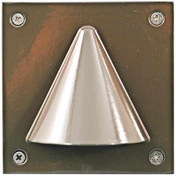 LV607-L3-AMB-BZ 12V G4 LED 3W Amber Cast Aluminium Cone Step Light, Bronze