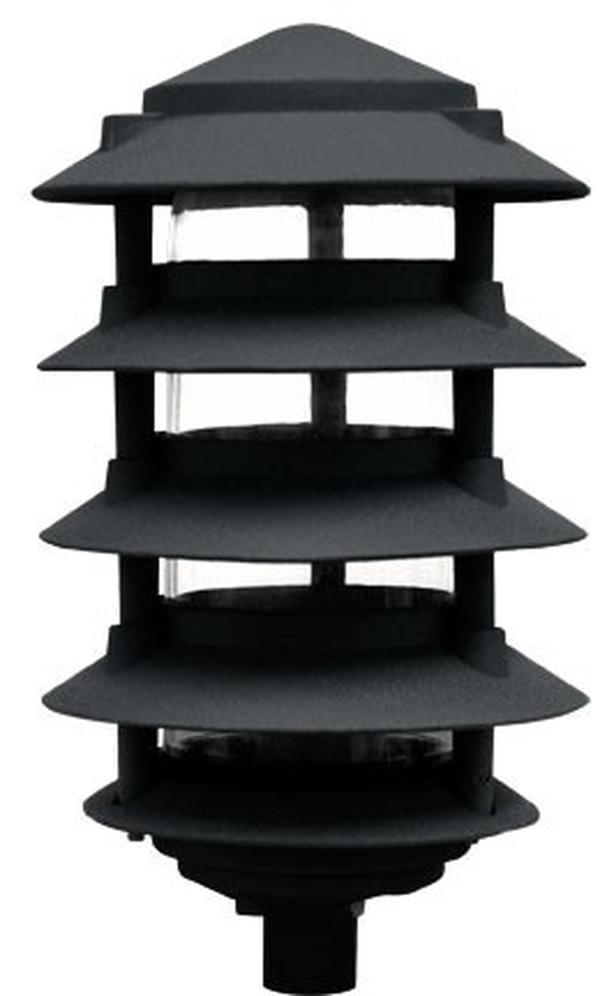 Cast Aluminum Pagoda Light - Black - 10 in. Top - Elegant Design