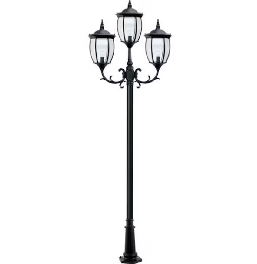 Picture of Dabmar Lighting GM1023-BZ 120V E26 3X Cast Aluminium 3 Post Top Light Fixture Pole Plus Base&#44; Bronze