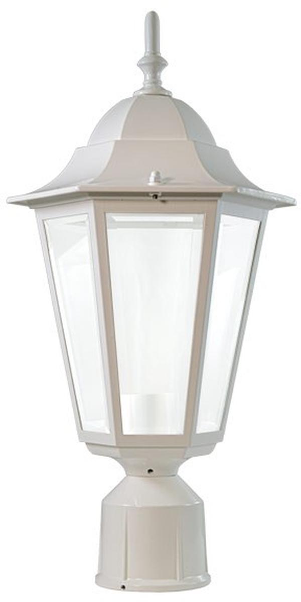 LED Post Light Fixture - White - 6W - Frosted Glass Lens