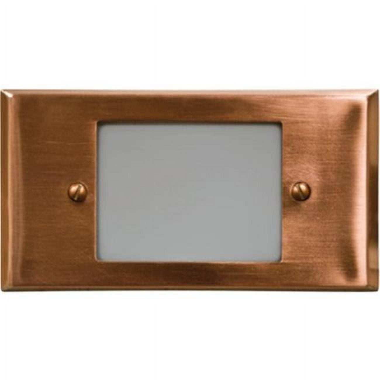Picture of Dabmar Lighting LV612-CP 12V Open Face Brass Recessed Brick Step Wall Light, 21W - Copper