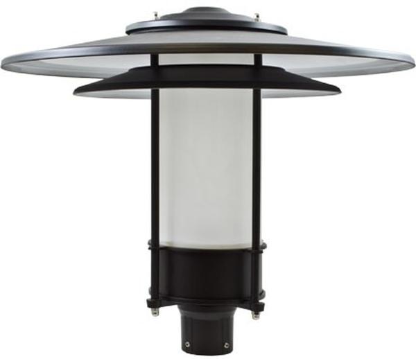 GM510-B-FR 120V E26 Frost Cast Aluminium Post Light Top Fixture, Black