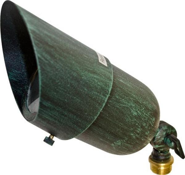 Picture of Dabmar Lighting LV29-L7-65K-AG-HOOD 12V 2-Pin LED 7W 65K Hood Brass Spot Light&#44; Acid Green