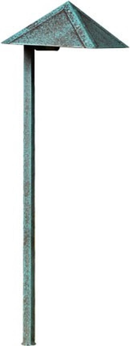 LV45-L3-30K-AG 12V G4 LED 3W 30K Cast Brass Pyramid Path Light, Acid Green