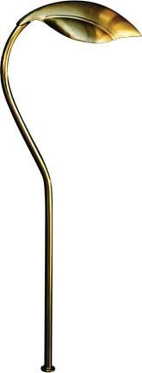 LV64-L3-64K-BS 12V Bayonet LED 3W 64K Cast Brass Leaf Top Path Light, Brass