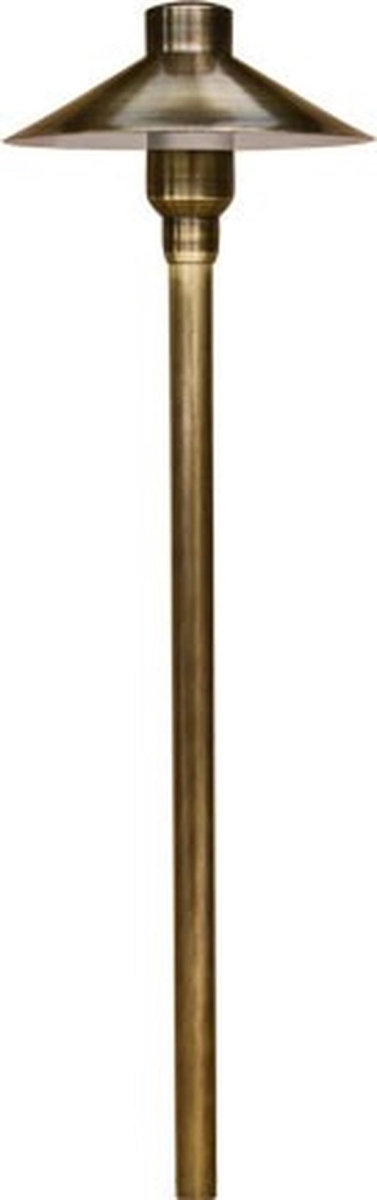 LV75-L3-AMB-ABS 12V G4 LED 3W Amber Cast Brass Large Top Path Light, Antique Brass