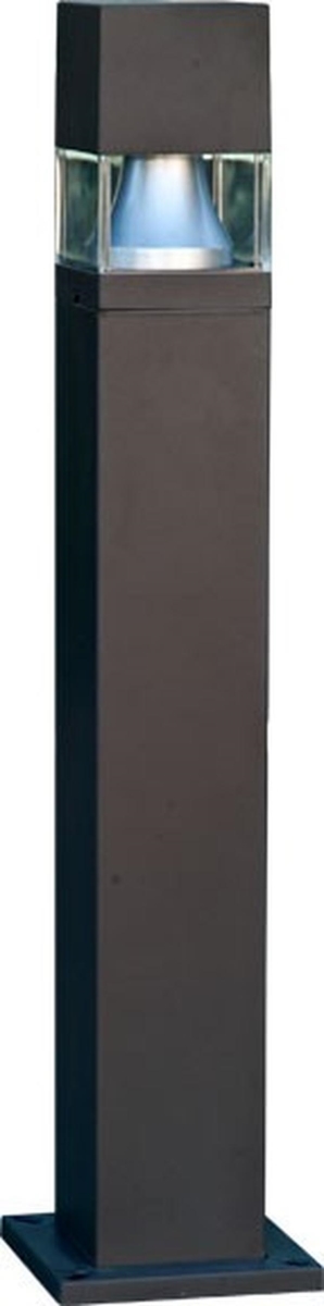 D150-L6-60K-BZ 120V E26 LED 6W 60K Fiberglass Squared Bollard Light, Bronze