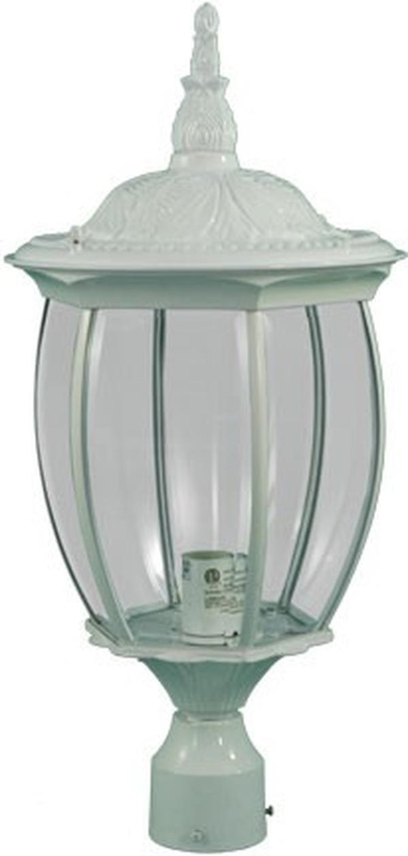 GM102-L6-30K-W 120V E26 LED 6W 30K Cast Aluminium Post Light Top Fixture, White