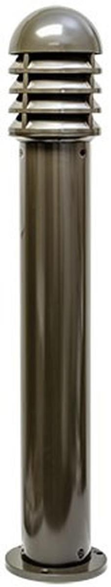 D3400-BZ-CLR 120V E26 No Lamp Clear Powder Coated Cast Aluminium Shuttered Bollard Light, Bronze