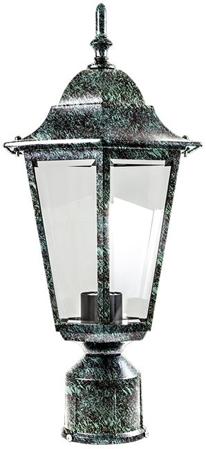 GM132S-VG 120V E26 Cast Aluminium Post Light Top Fixture, Verde Green