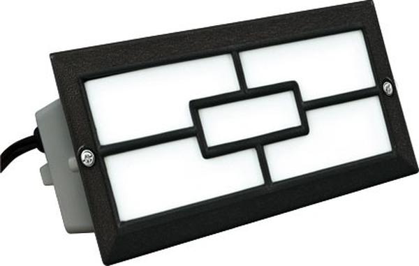 LV636-L6-AMB-B 12V G4 LED 2X 3W Amber Cast Aluminium Window Face Step Light, Black