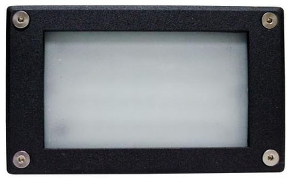 LV650-L3-AMB-B 12V G4 LED 3W Amber Cast Aluminium Open Face Step Light, Black