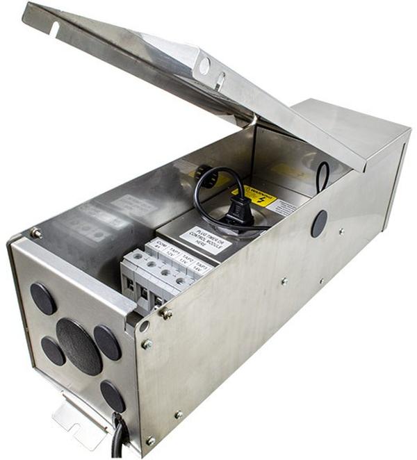 Picture of Dabmar Lighting LVT150-MT-SS 150W Low Voltage Stainless Steel Multi-Tap 12&#44; 13 & 14 - 15 Lighting Transformer with Powercord