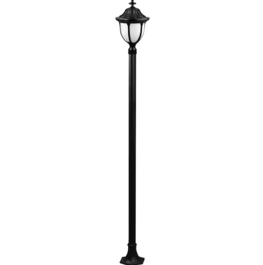 GM5521-BZ 120V E26 Cast Aluminium 1 Post Top Light Fixture Pole Plus Base, Bronze