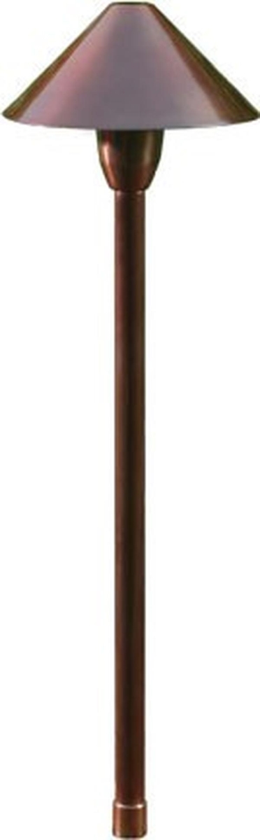 LV41-L3-AMB-ABZ 12V G4 LED 3W RGBW Cast Brass Cone Path Light, Antique Bronze