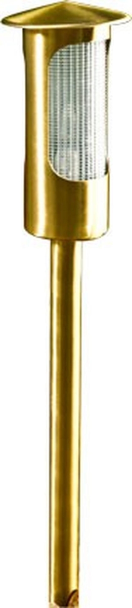 LV63-L3-30K-BS 12V G4 LED 3W 30K Cast Brass Flat Top Mini Path Light, Brass