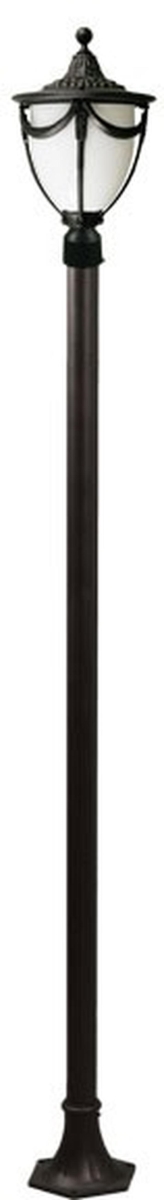 GM4801-L6-30K-B 120V E26 LED 6W 30K Cast Aluminium 1 Post Top Light Fixture Pole Plus Base, Black