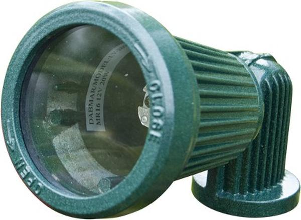 12V LED Spot Light - Green - 7W - Durable Cast Aluminum