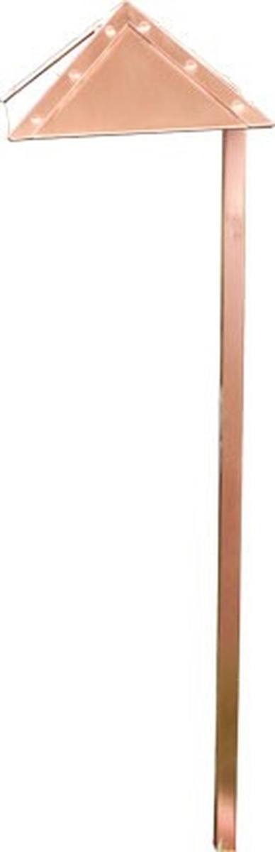 LV45-L3-64K-CP 12V G4 LED 3W 64K Cast Brass Pyramid Path Light, Copper