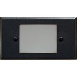 Picture of Dabmar Lighting LV612-B Open Face Brass Recessed Brick, Step & Wall Light, Black - 2.64 x 5.71 x 3.06 in.