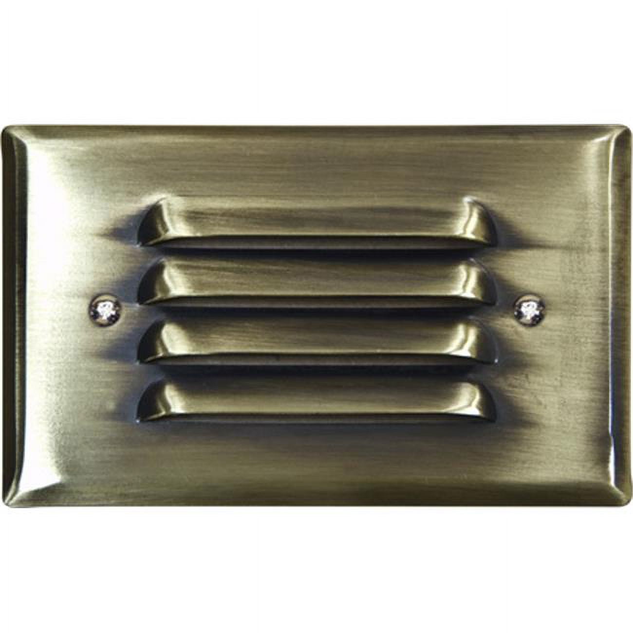 Picture of Dabmar Lighting LV617-ABS Brass Recessed Louvered Brick, Step & Wall Light, Antique Brass - 1.95 x 4.83 x 3.10 in.